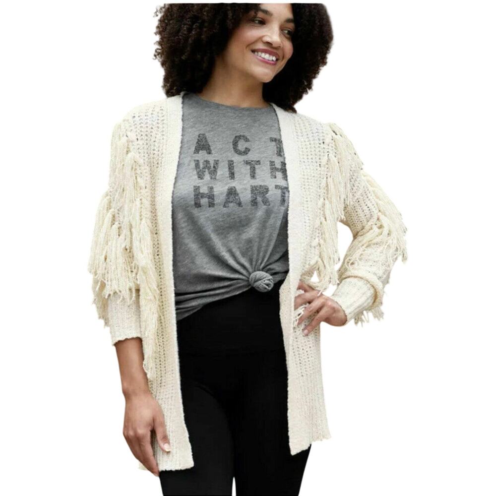Good Hart by Matilda Jane Womens Small Southern Charm Open Cardigan Fringes